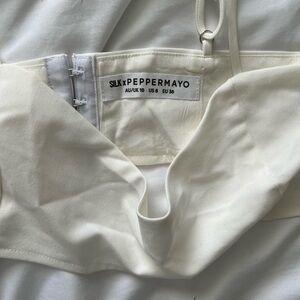 White/cream pepper mayo bralette